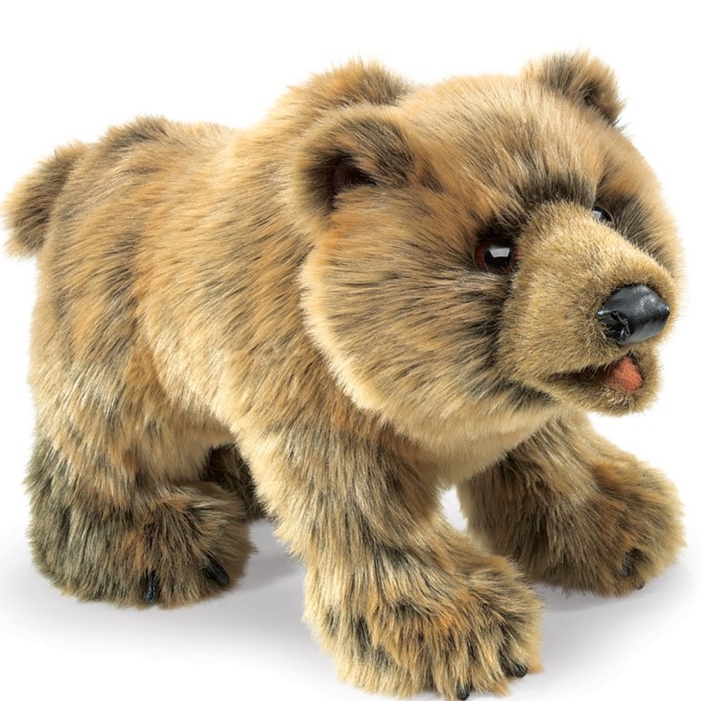 Folkmanis Grizzly Bear Puppet with Moveable Mouth *New with Tags*